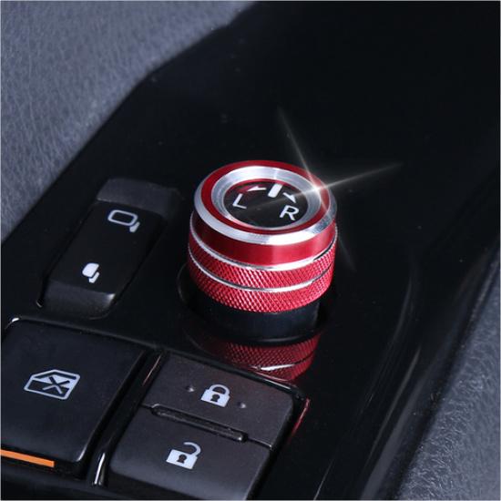 Red Aluminum Rearview Mirror Adjust Knob Cover For Corolla Cross