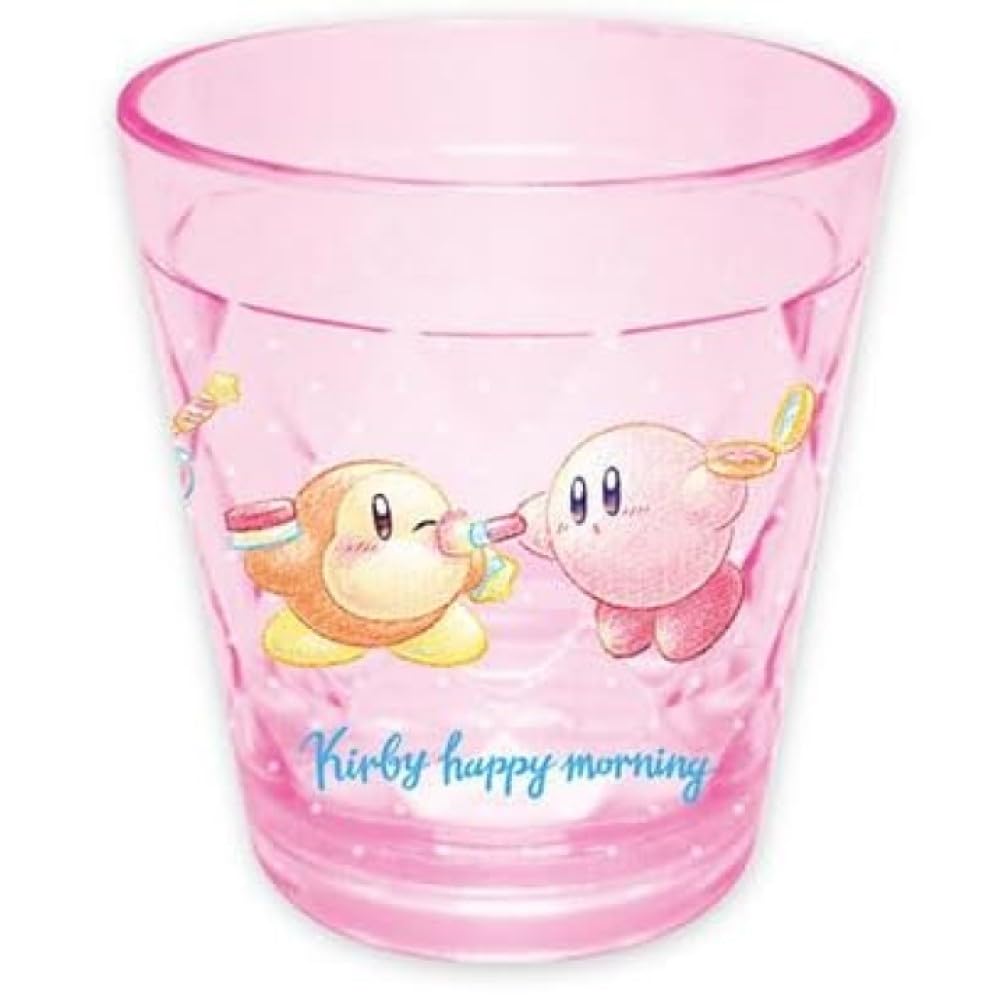 BANDAI Kirby Sparkling Clear Cup, Kirby Happy Morning, HK-CL3-HM, H9.1 x W8.3 x D8.3cm