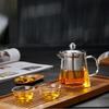 Vanshi High-Temp Glass Teapot with Stainless Steel Filter and Anti-Scald Design - Ideal for Kung Fu Tea