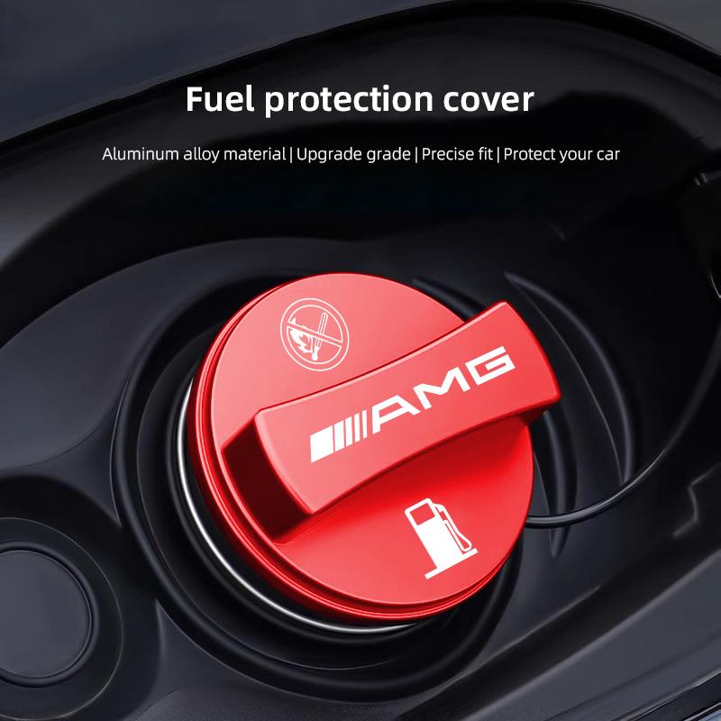 Car Fuel Cap Aluminum Alloy Oil Box Lid Petrol Tank Cover For Mercedes Benz AMG W203 W206 W220 W205 W211 W212 W201 W168 W169 GLA