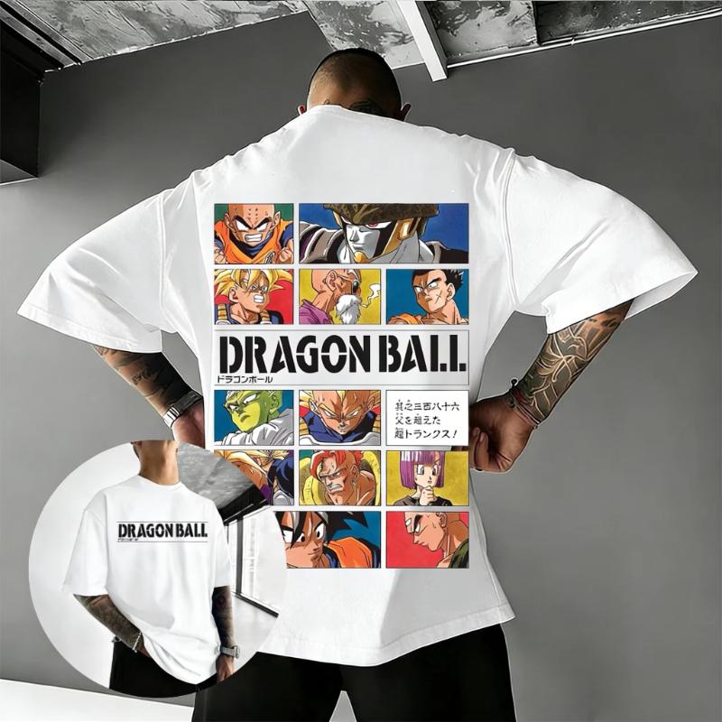Dragon Ball Anime Graphic Tee Oversized Tshirt Men Women Cotton Vintage Goku Vegeta Print Summer 2026 Streetwear Casual Tops Y2k
