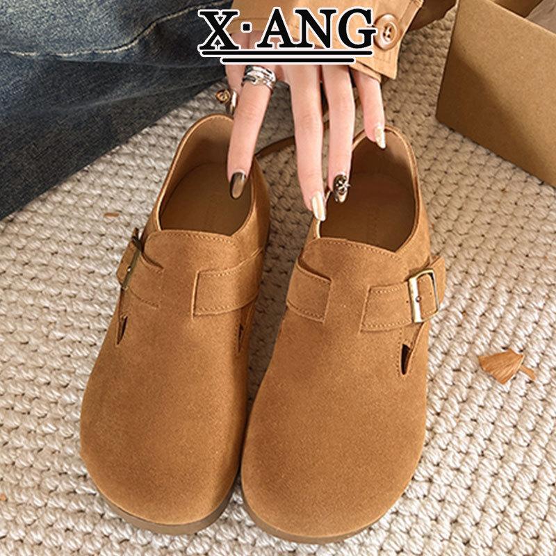 Genuine Leather Children's Spring and Summer New Soft Soles Are Not Tired Women's Shoes One Pedal Single Shoes Doudou Shoes