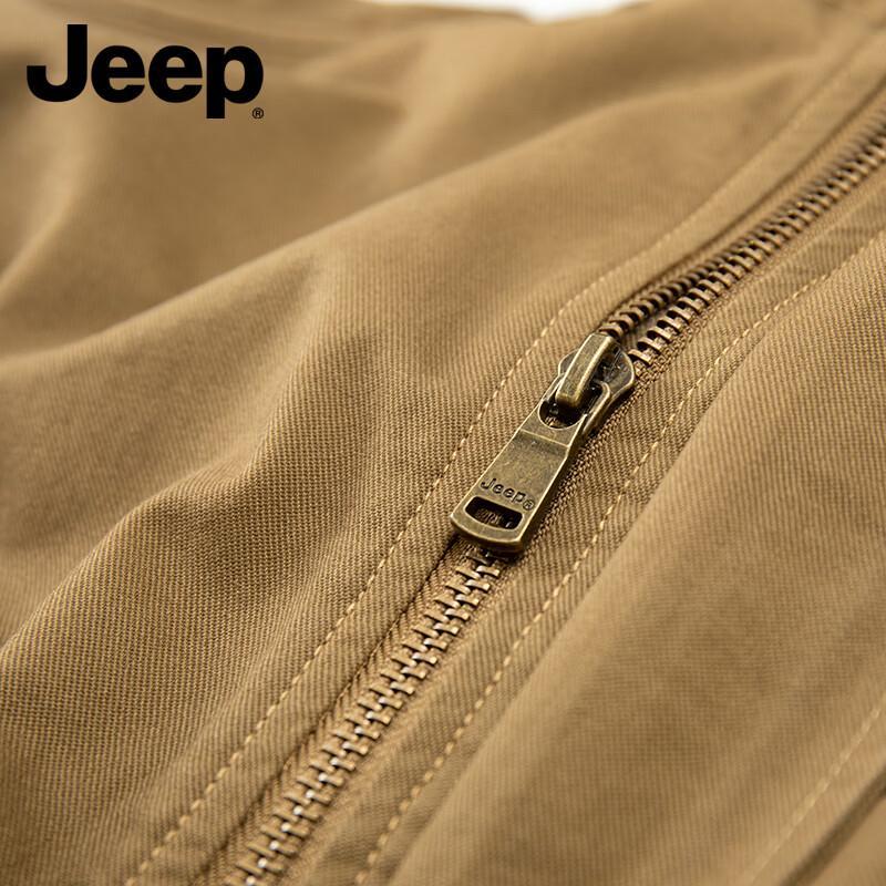 Jeep Men's Vintage Washed Stand-Collar Casual Jacket