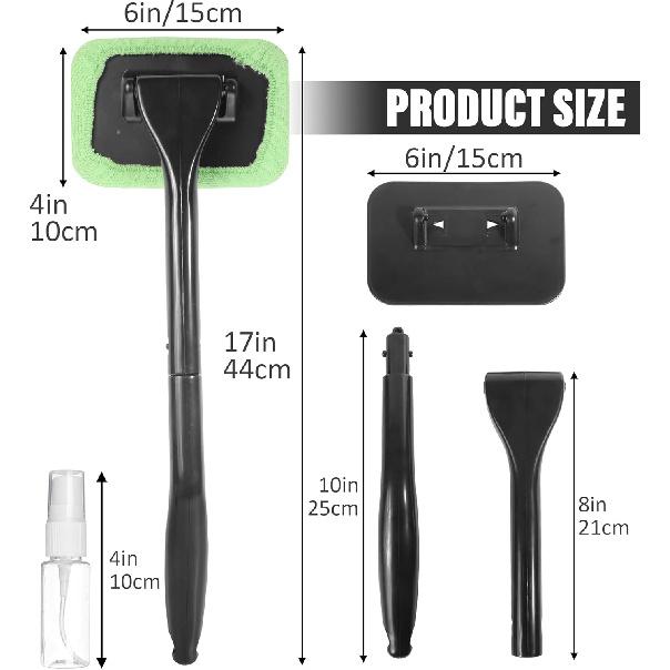 RACOONA Windshield Cleaning Tool,Car Cleaning Window Tool,Car Window Cleaner Tool,Car Accessories Car Window Cleaner With Unbreakable Extendable