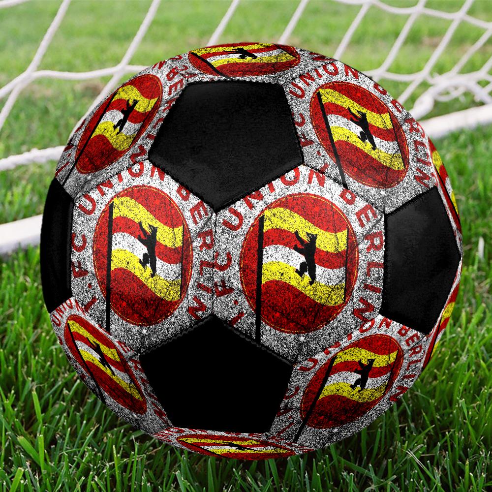 Union Berlin Hallenfußball Ball Bunt Maschinengenäht PVC Größe 5 Teamtraining Wettkampfbereit Langlebig Hoher Rückprall Coole Sportgeschenk