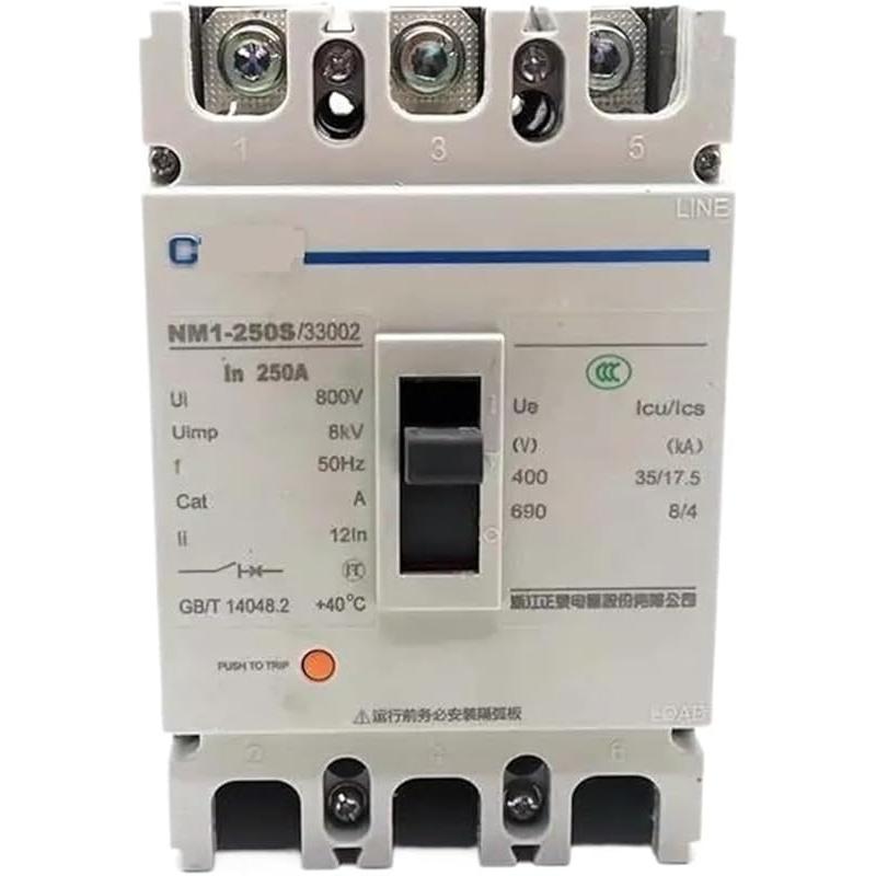 

Автоматичний вимикач у литому корпусі NM1-250S/3300 3 полюси MCCB 100A 125A 160A 180A 200A 225A 250A (Тобі : 3, Колір : 180А) 3