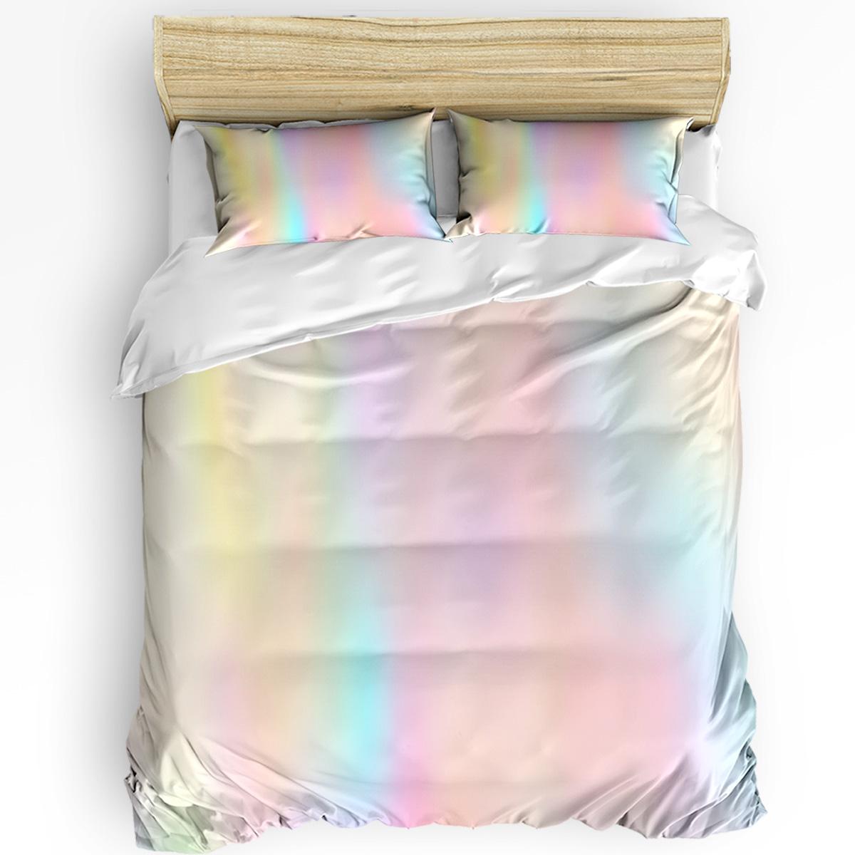 

Classic Durable Rainbow Pink Morning Glow With Pillow Case Custom 3pcs Bed Home Textile Double Quilt Comforter (quilt)-EU Single(135*200cm)3pcs