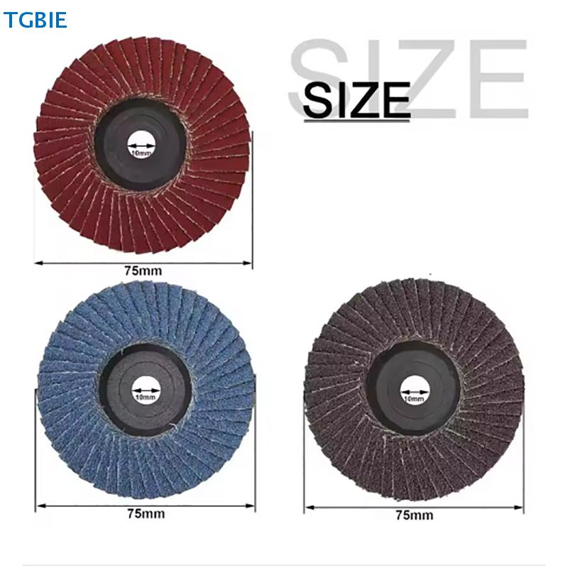 [TL][TL]3pcs 75mm Flat Flap Discs 3 " Grinding Wheels Mini Angle Grinder Accessories Sanding Discs For Metal Wood Polishing