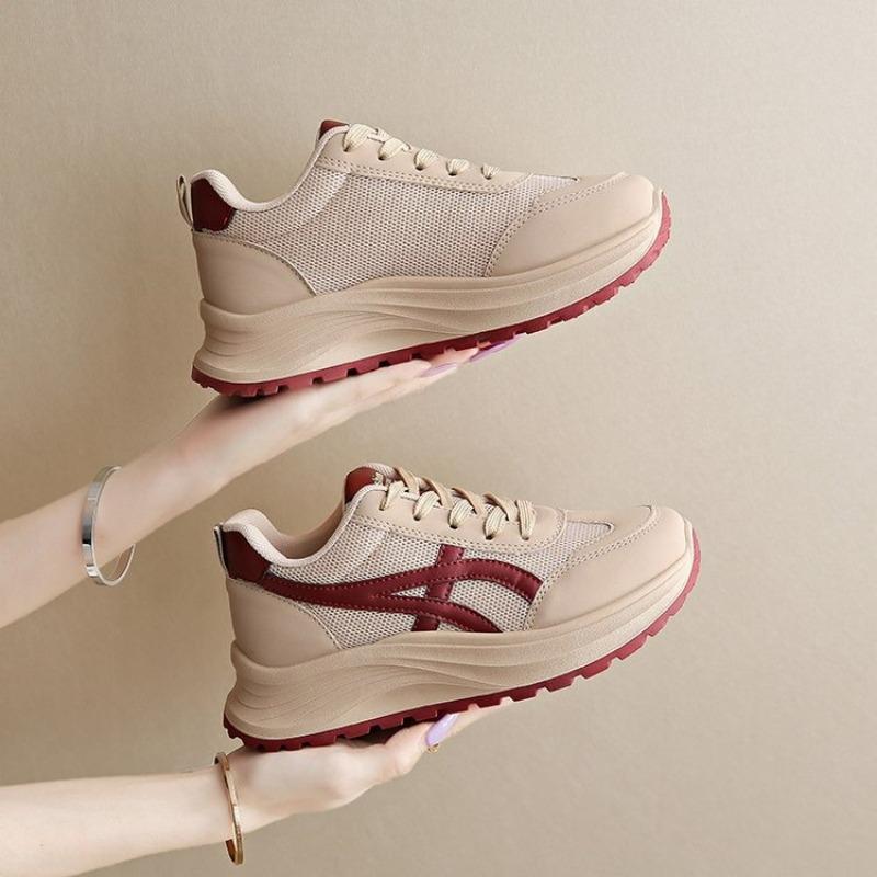 College style platform rubber sole running shoes new retro mesh women's shoes student versatile sports shoes