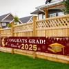 2026 Graduation Decorations Congrats Grad Class of 2026 Banner - Maroon and Gold Graduation Yard Sign Backdrop Hanging Decorations for Indoor Outdoor