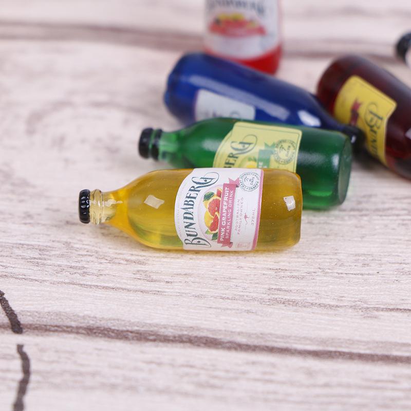 6Pcs 1/12 Dollhouse Miniature Resin Bottle Simulation Wine Bottle Model