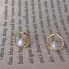 1 Pair Fashion Women Exquisite Pearl Round Stud Earrings for Women Crystal Jewelry