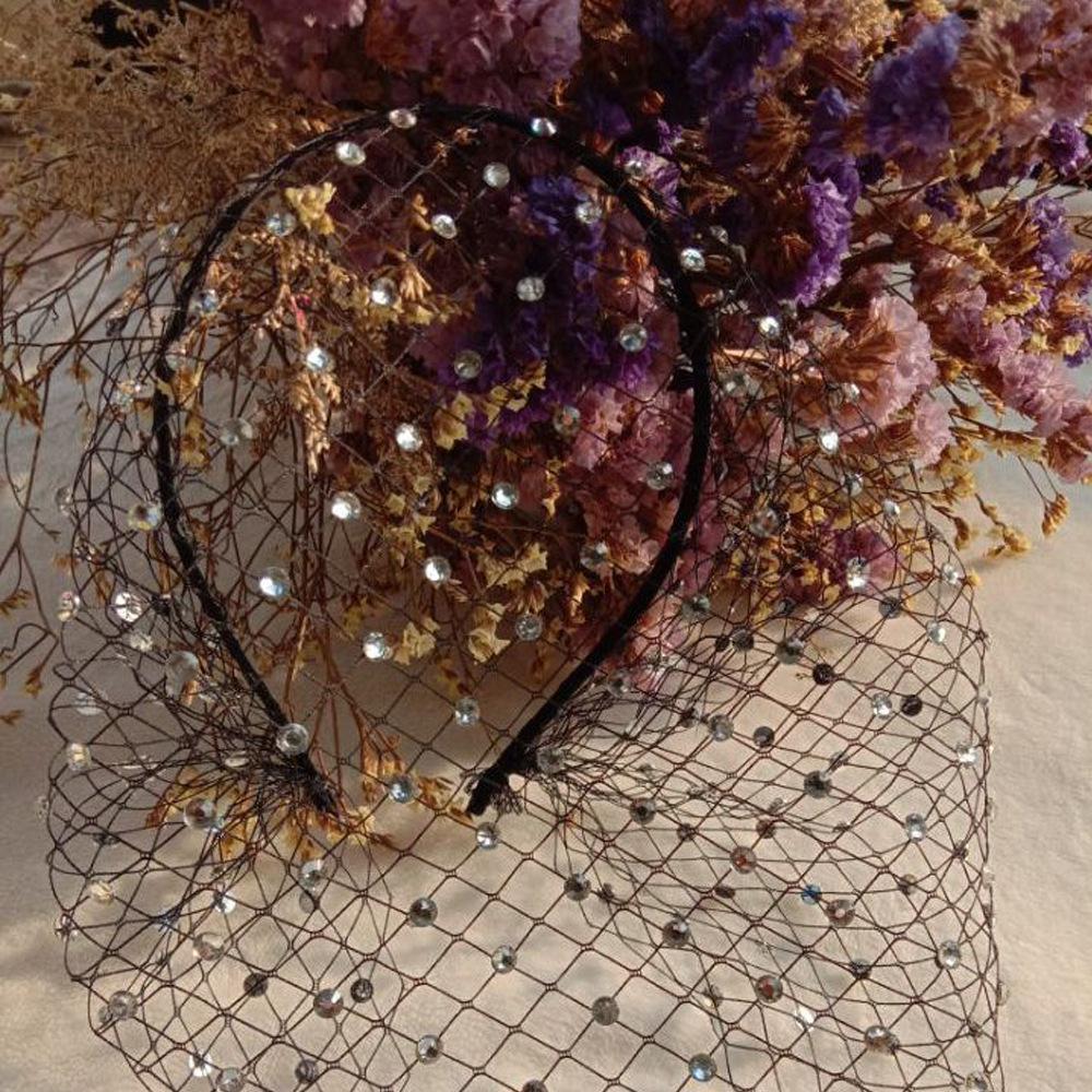 Mysterious Mesh Drill Jewelry Fashion Ol Party Banquet Party Hair Accessories Headband White