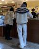 Men's Fair Isle Jacquard Slim Fit Round Neck Sweater - Trendy Autumn/Winter Knitwear