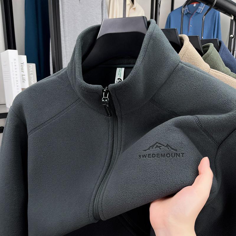 

Men s Double-Sided Sherpa Fleece Stand Collar Hoodie Cardigan – Thick, Warm Autumn/Winter Jacket 185/3XL (for 165-180 kg)