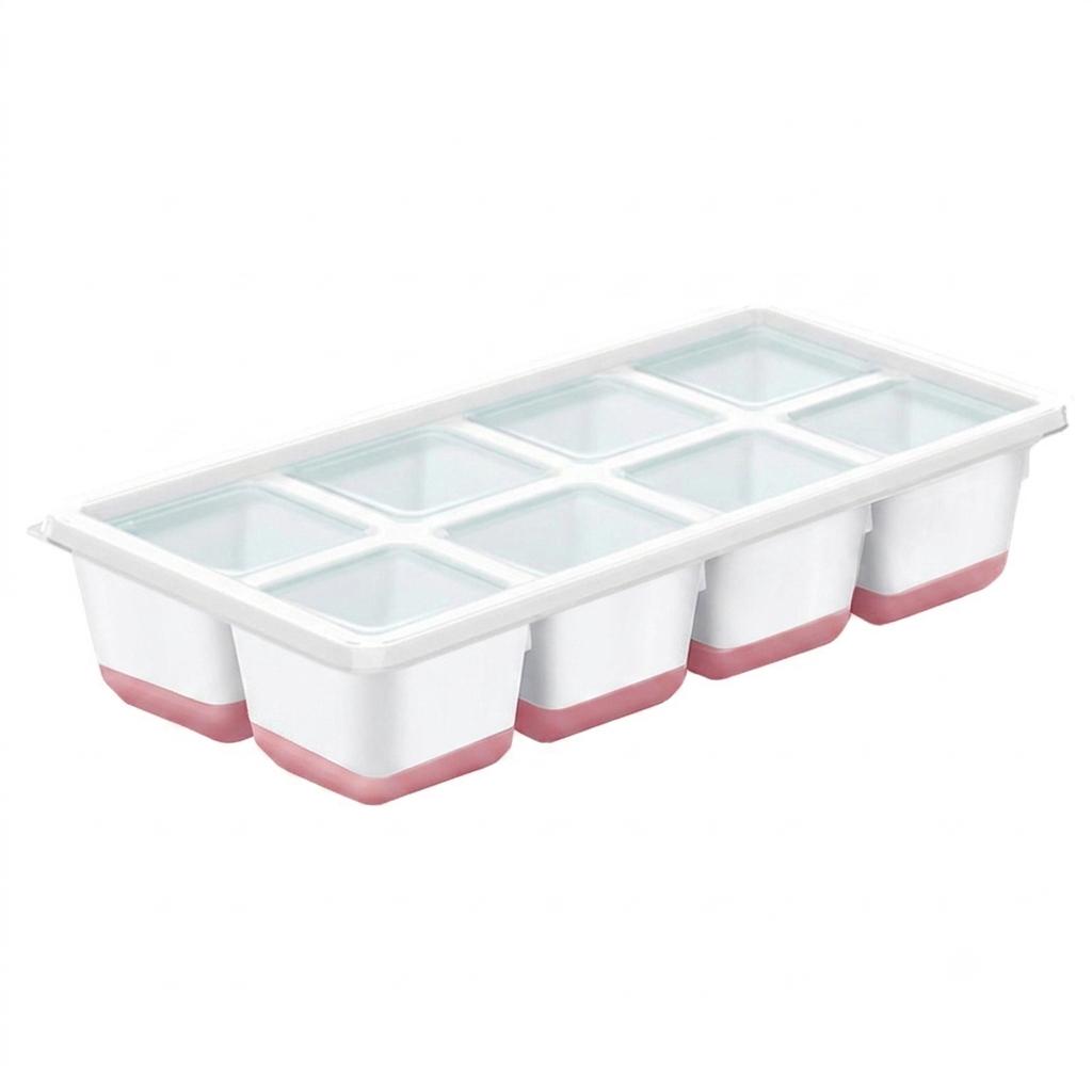 Creative Ice Molds Trays Silicone Easy-Release Flexible Ice Cube Molds With Lids Big Square Cubed Ice Trays For Whiskey Cocktail