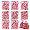 50/100Pcs Valentine's Day Wedding Party Gift Bags Love Heart Drawstring Organza Candy Cosmetic Jewelry Beads Packaging Pounches