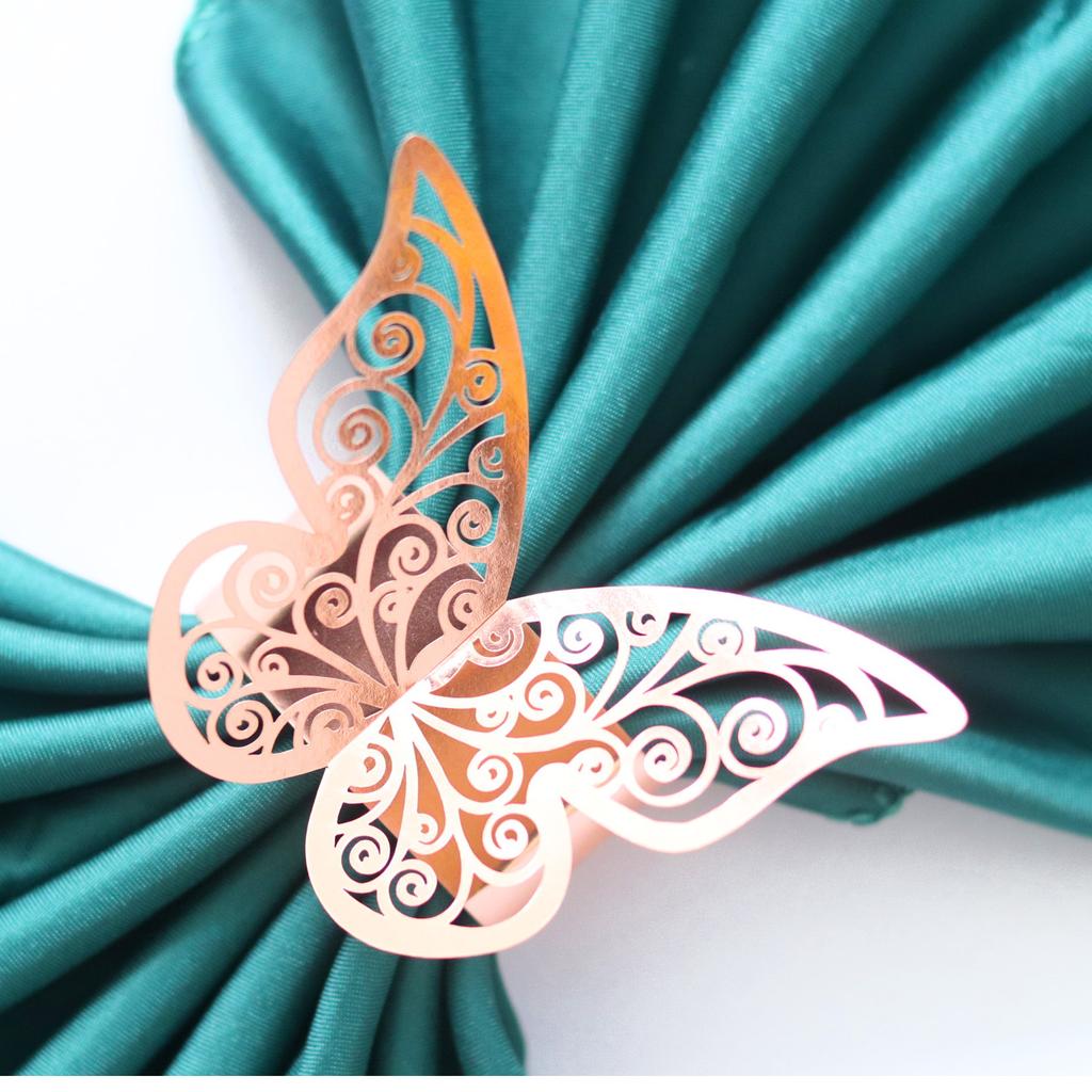 50Pcs Laser Colour Paper Napkin Rings For Wedding Birthday Christmas Dinner Home Table Decor Napkin Rings Holders Party Supplies