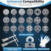 24 Pcs Heavy Duty Brake Piston Caliper Compressor Rewind Tool Set and Brake Pad Replacement Reset, Disc Brake Caliper Compressor