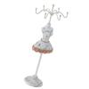 Jewelry Holder Display Necklace Earrings Storage Polyresin Doll Stand with Detachable BracketGrey 2