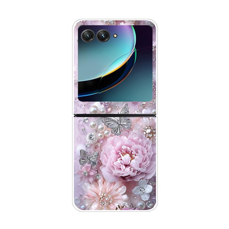 Dla Motorola Razr 40 50 Ultra 5G Przezroczyste Etui Razr40 Razr4 Twardy PC Przezroczysty Tylny Pokrowiec na Telefon Dla Motorola Razr+ Etui