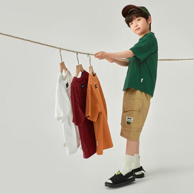 Duo Duo Jia Boys' Cooling Embroidered Cotton T-Shirt