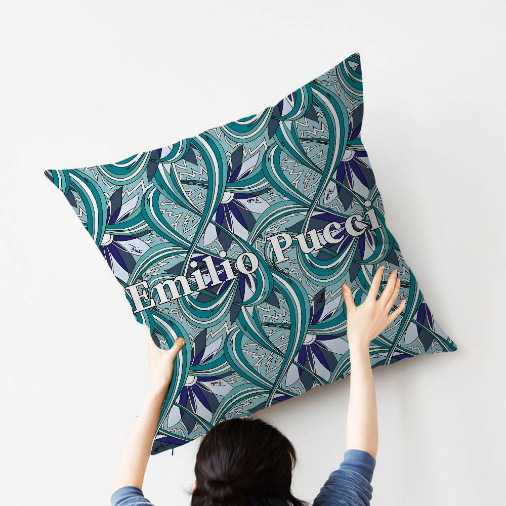 Fashion EEEEmilio logo PPucci Maple Design Cushion Cover Happy Autumn Harvest decor Holiday Decorati Pillow Cover