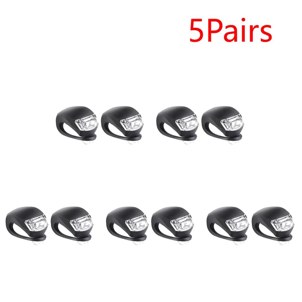 1-5 Paar LED Silikon Fahrrad Front Rücklicht Set 3 Modi Wasserdicht MTB Berg Rennrad Radfahren Scheinwerfer Rücklicht Warnleuchte