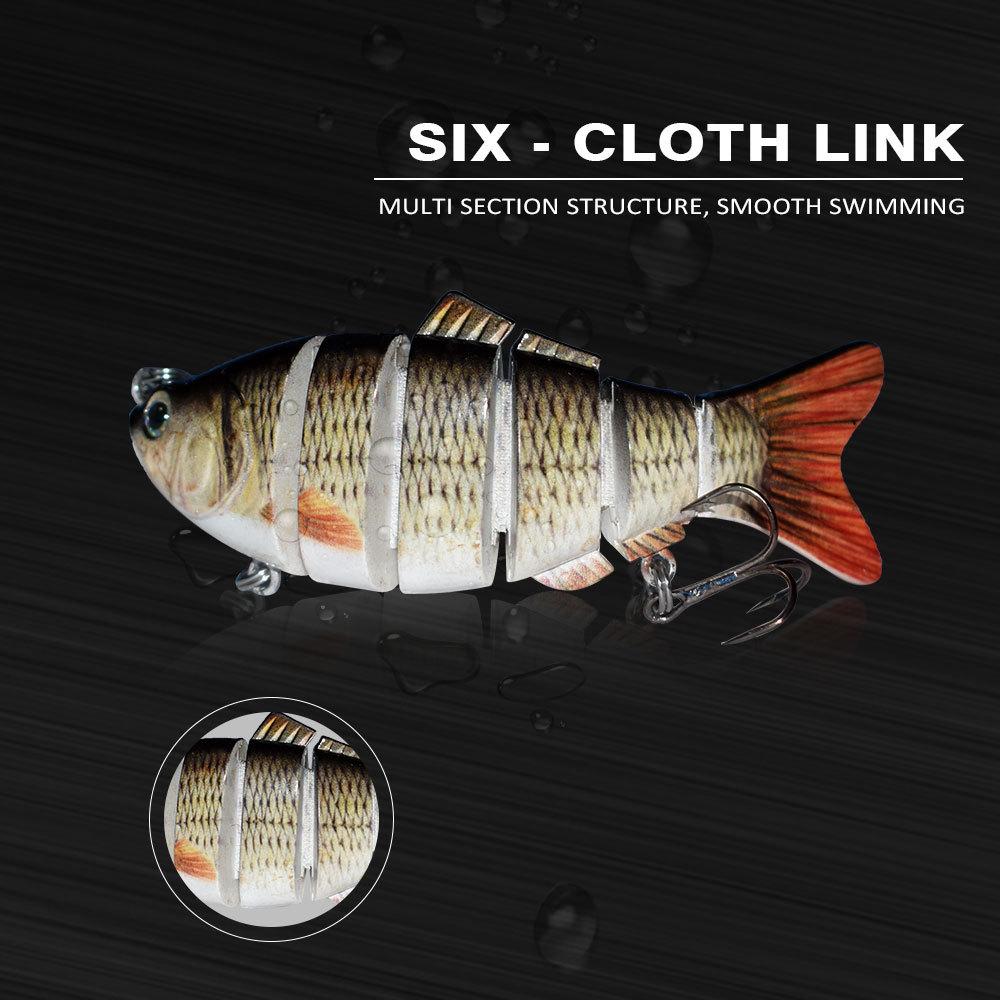 1Pcs 10cm/17g 6 Sections Multi Jointed Minnow Fishing Lures Swimbait Pike Lure Floating Artificial Hard Bait