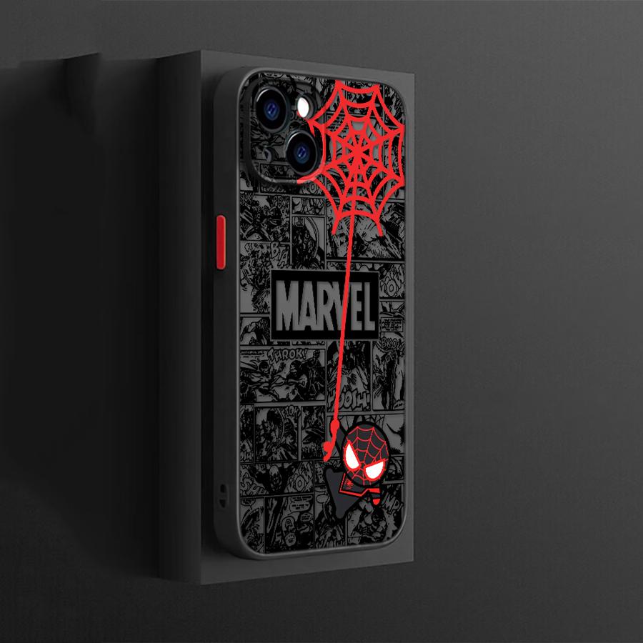 Marvel Cute Spiderman Case for iPhone 17 Pro Max Air 15 XS XR 14 12 17e 11 7 8 SE 16 Plus 13 Mini Back Phone Cover