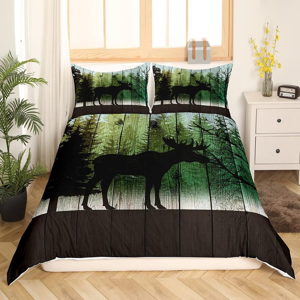 Camping Bedding Set Twin King Full Size For Teens Adult Duvet Cover Happy Camping Comforter Cover 3 Pieces With 2 Pillowcase