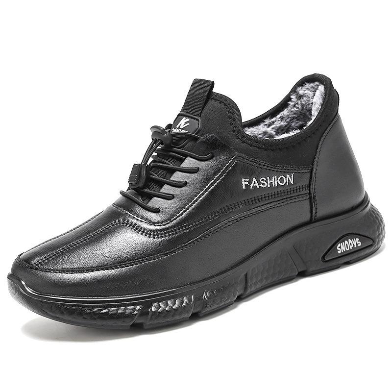 Shoes Men's Cotton Shoes Cotton Boots Fleece Thickened Men's Boots Cold-proof and Warm Snow Boots Versatile Short Boots