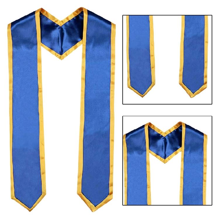 Estola de graduación de satén unisex para adultos. Estola de honor para graduación de estudiantes.