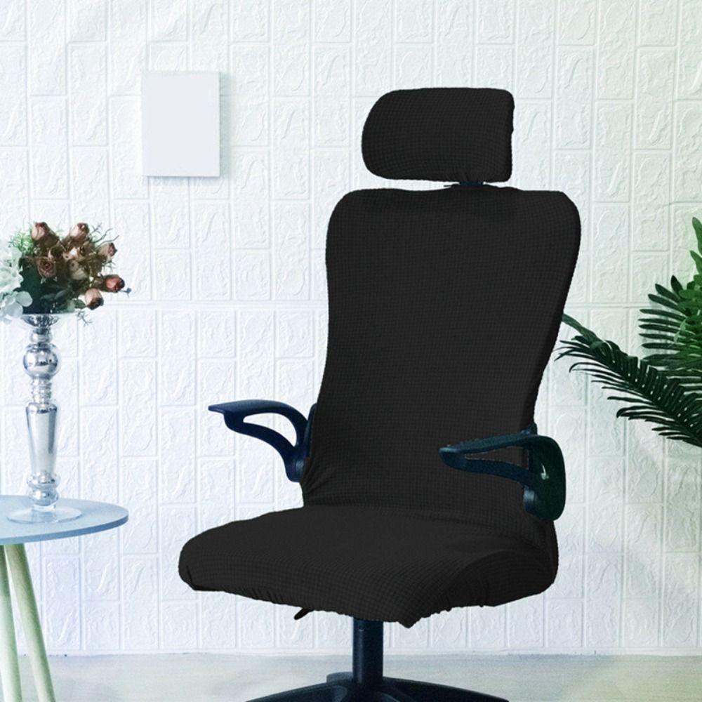 Solid Color Office Chair Cover Elastic Gaming Chair Cover Swivel Chair Cover Armchair