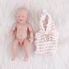 Sleeping Doll Sleeping Boy Eyes Close Handmade White Skin New Born Boy In Onesie Silicone Doll for Kid