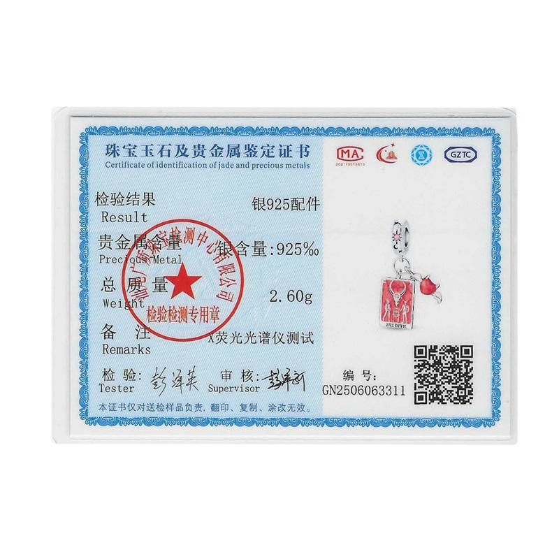 New 925  Silver Magic Card Charms Pendant For Women Fit Original Bracelet DIY April Fools' Day Party Jewelry Gifts