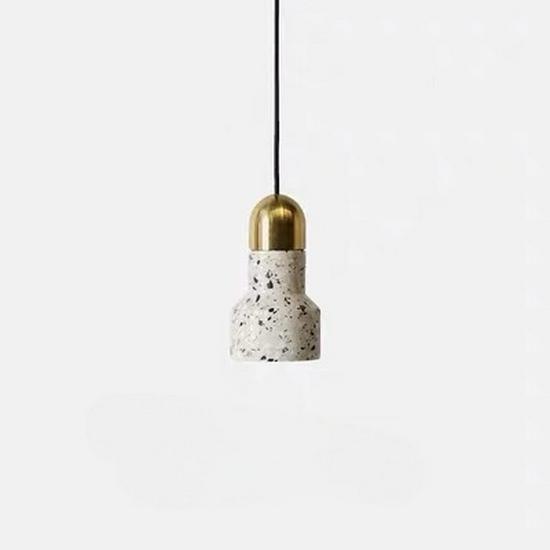 Nordic Loft Cement Pendant Light - Creative Terrazzo Decor for Bedroom, Bedside, Entrance, or Bar