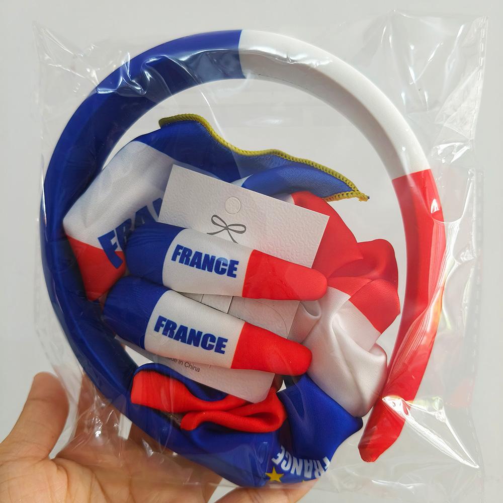 2026 3 Stück Fahnen Länder Set Stirnband Haarspange für Frauen Fußballfans Mode USA Mexiko Kanada Deutschland Fahne Haaraccessoire