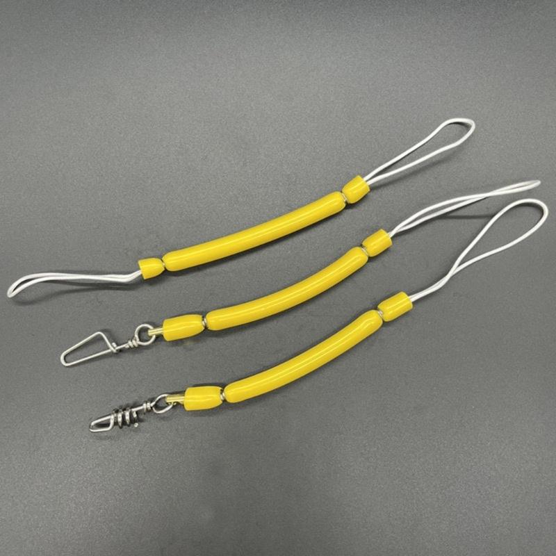Rust Resistant Fishing Shock Cord With Rotating Clip and Rubber Tube Spearfishing Stainless Steel Shock Absorbers Cord