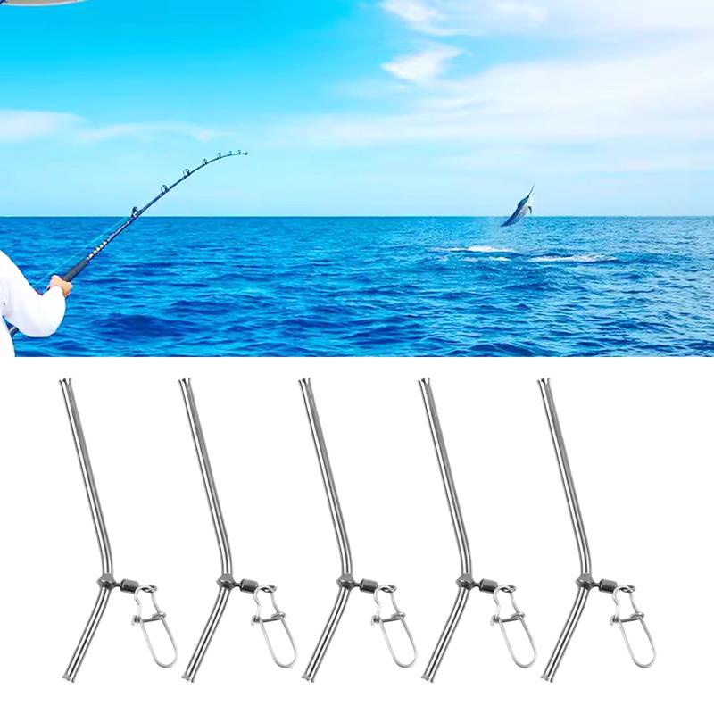 5Pcs Fishing Balance Connectors 5/7/9/12Cm Small Style Brass Tube Fishing Tackle Anti-Tangle Feeder Boom Fish Accessories