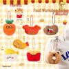 Plush Food Doll Charms: Cute Keychain Ornaments with Squeaky Small Dolls