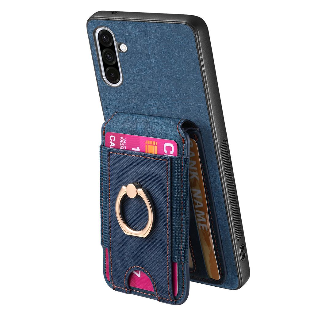 For Samsung Galaxy A36 5G Case Compatible with MagSafe Leather Back Cover with Detachable Card Holder Kickstand