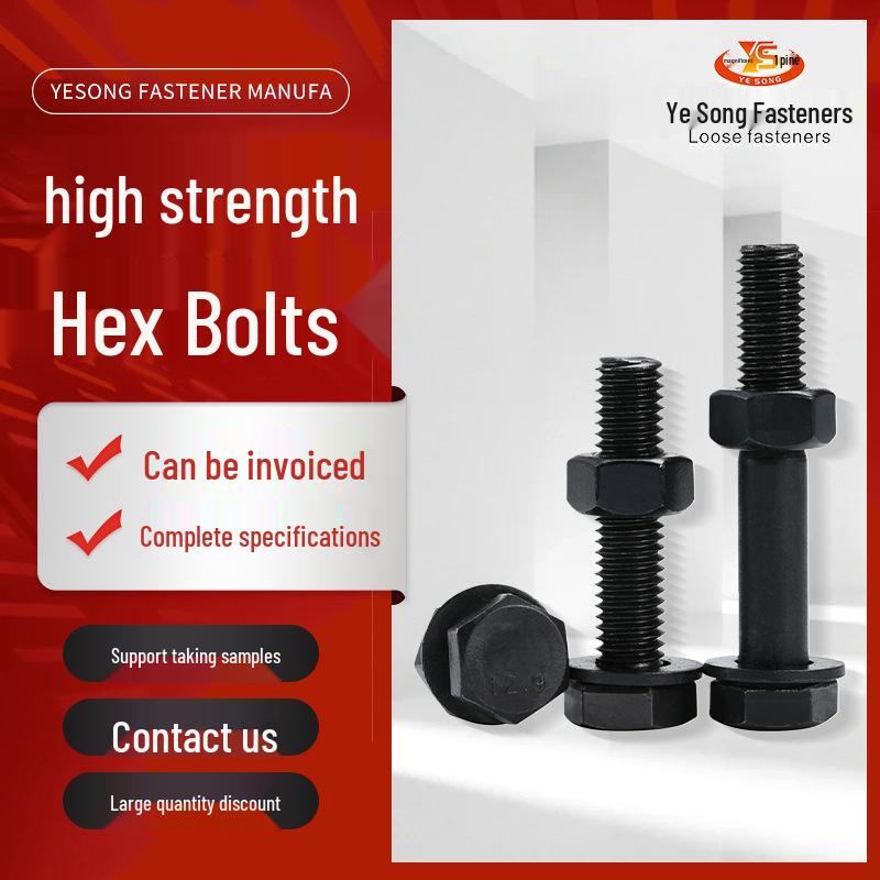 

High-Strength Hex Head Bolts and Nuts, Extra-Long, Grade 8.8/10.9, Full & Half Thread. 6x16