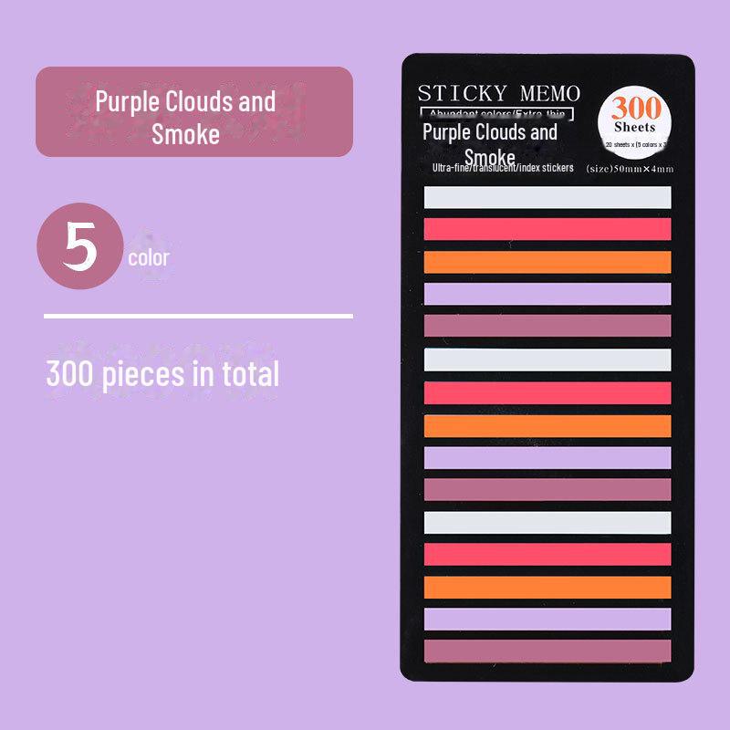 Morandi Color Sticky Notes: Small, Fresh, Writable, Loose-Leaf PET Material for Key Mark Classification