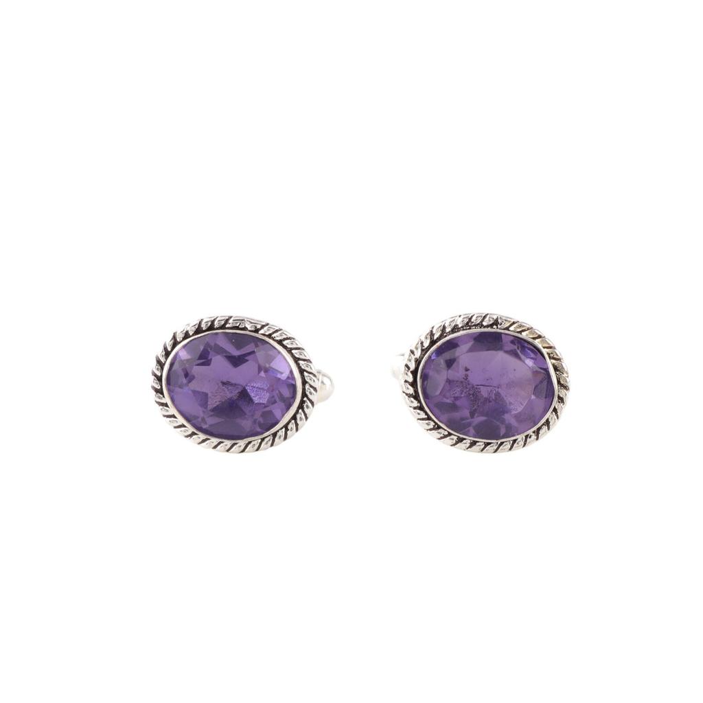 Iolite Gemstone 925 Sterling Silver Handmade Jewelry Cufflinks  Anniversary Gift CL-1-14