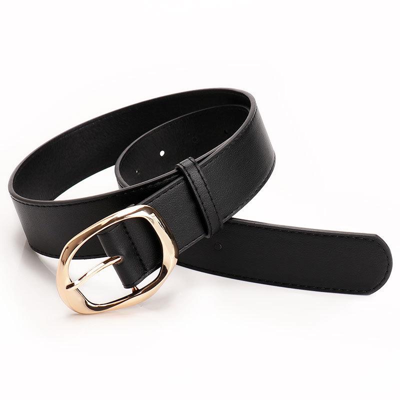 New Commuter Versatile Irregular Alloy Buckle Wide Belt for Women Simple Fashion Decorative Jeans Women's Belt