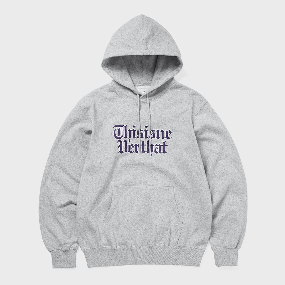 Этот Никогда Не Старый английский Логотип Худи Хизер Серый S