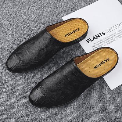 Comode Scarpe da Uomo Muller Pantofole da Uomo Italiane Mocassini in Vera Pelle Casual da Esterno Antiscivolo Mezza Pantofola da Uomo Versatile