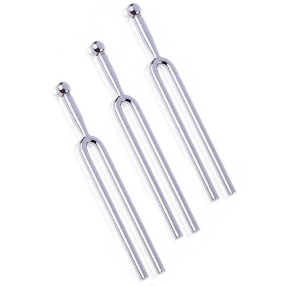 3 Stück A440HZ Gitarren-Stimmgabel aus Edelstahl für Gitarre/Violine/Klavier mit 1 Stück Silikonhammer