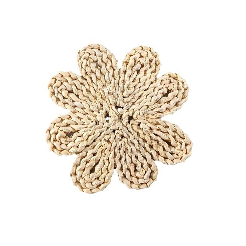 Bohemian Round Wall Hanging, Woven Rattan Macrame Wall Decor for Bedroom Living Room Dining Room Home Decor
